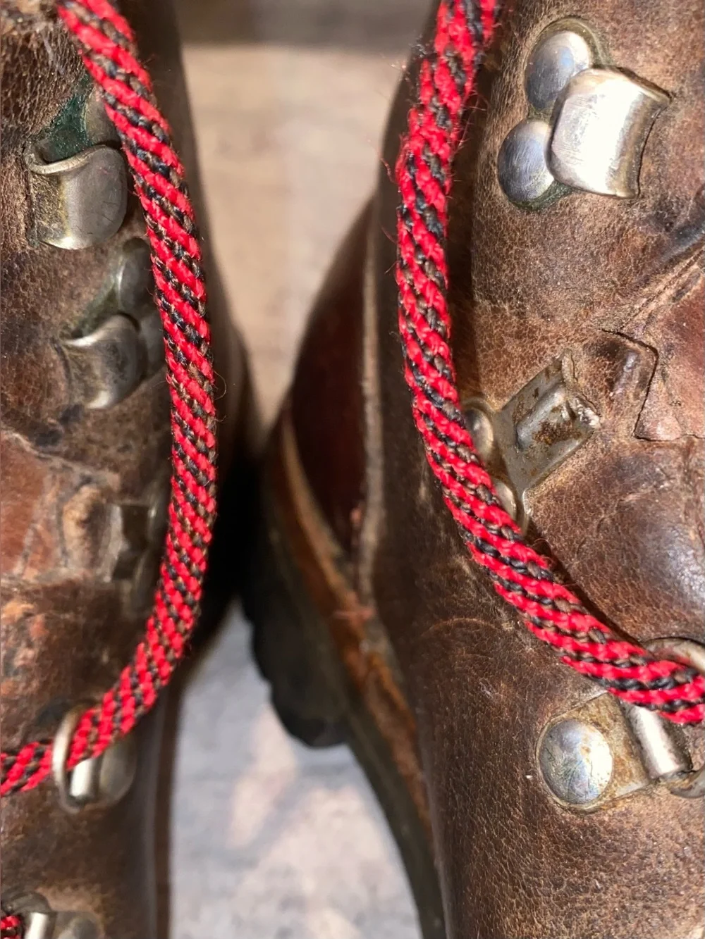 Vintage Dexter 70s 80s Mountaineering Alpine Leather Boots Hiking Trail 8.5 USA